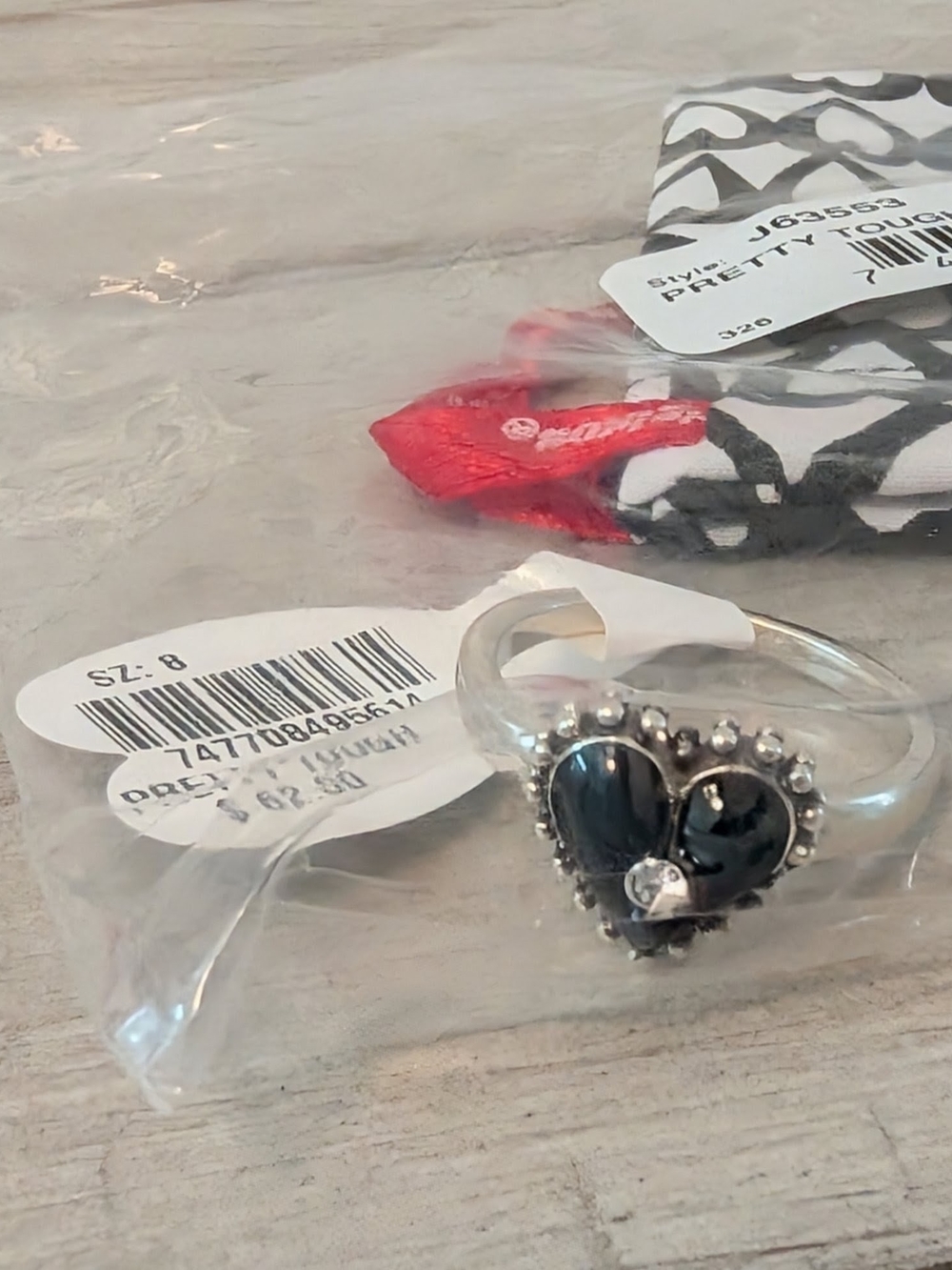 Brighton Pretty Tough Amour Heart Ring Size 8